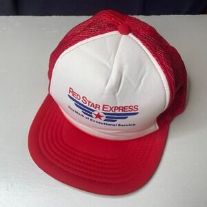 Red Star Express‎ Trucker Hat Snapback One Size Fits All Polyester Made in Korea
